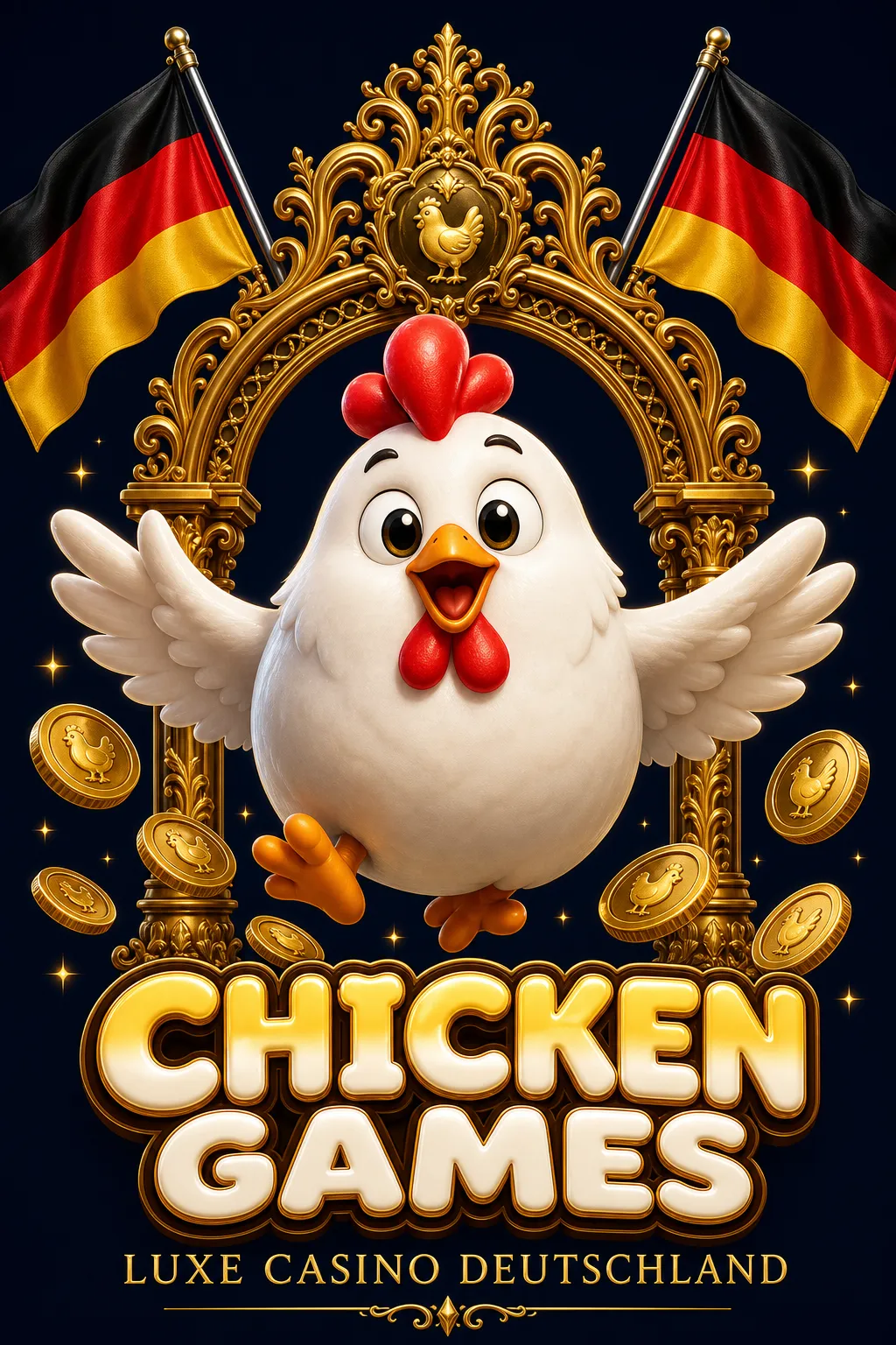 ChickenGame Hub - Übersicht über Chicken-Spiele mit Multiplikatoren und Straßen-Grafik