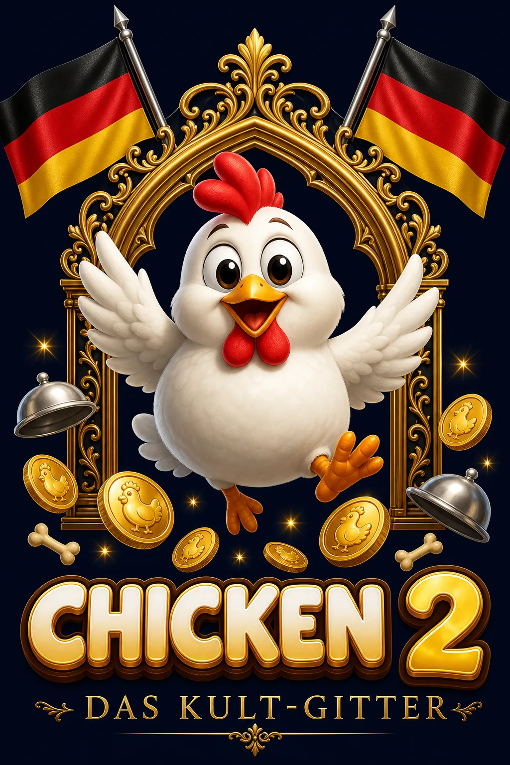 Chicken 2 Maskottchen-Illustration - ChickenGame.de