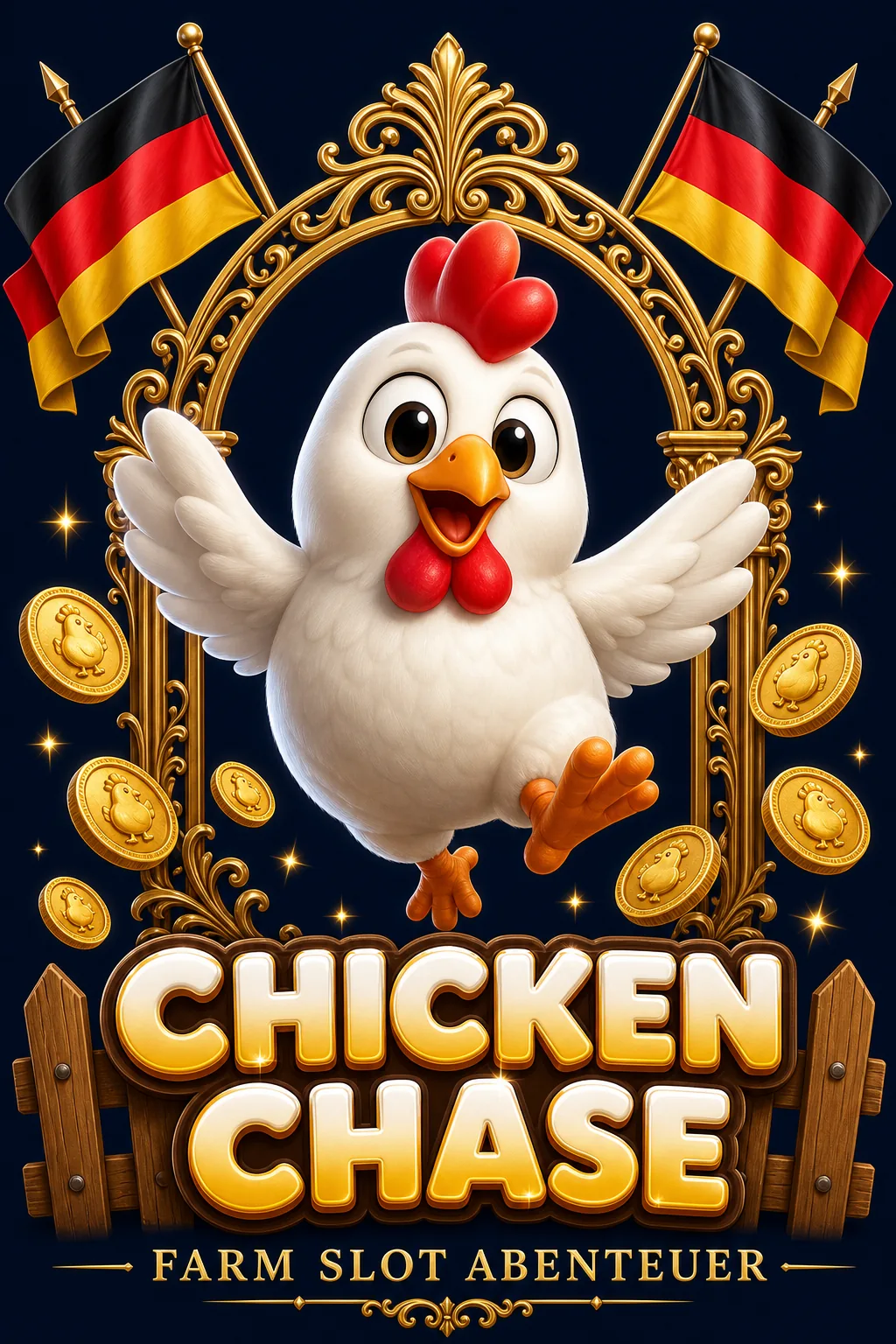 Chicken Chase Maskottchen-Illustration - ChickenGame.de