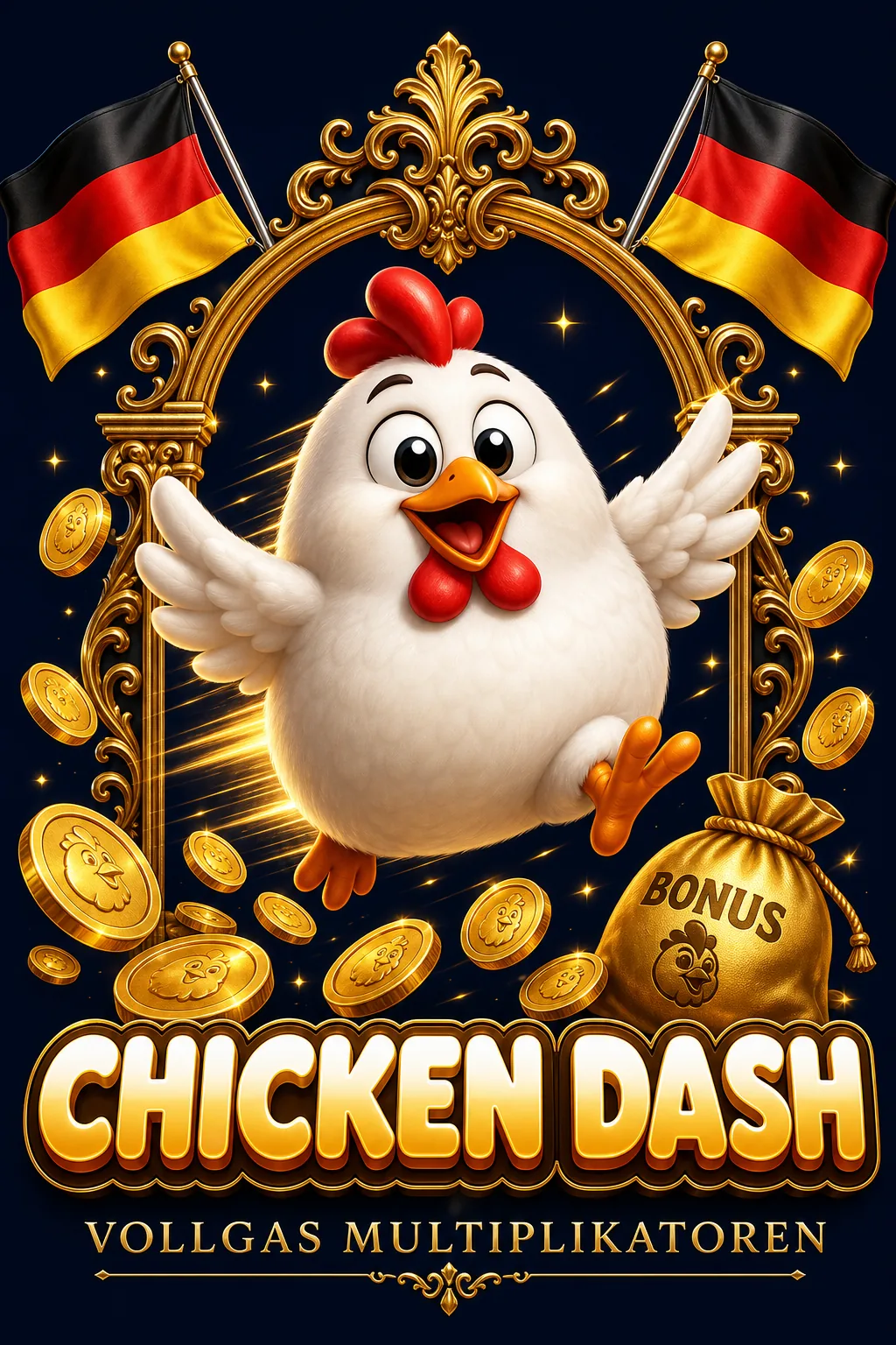Chicken Dash Maskottchen-Illustration - ChickenGame.de