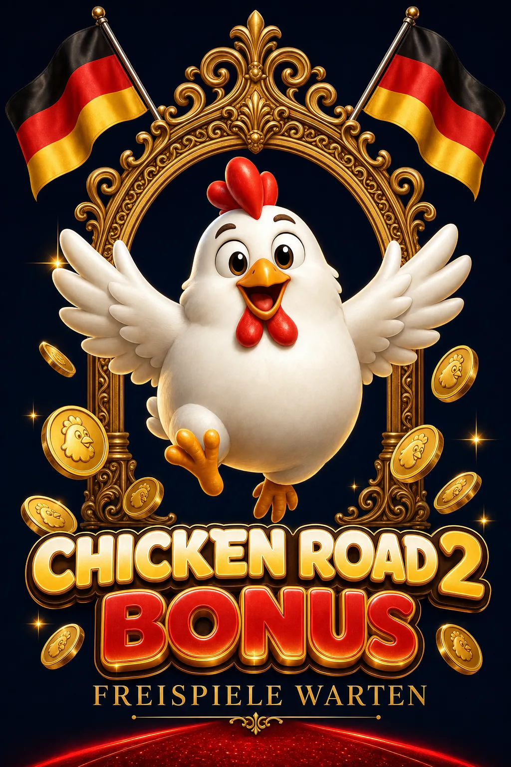 Chicken Road 2 Bonus Maskottchen-Illustration - ChickenGame.de