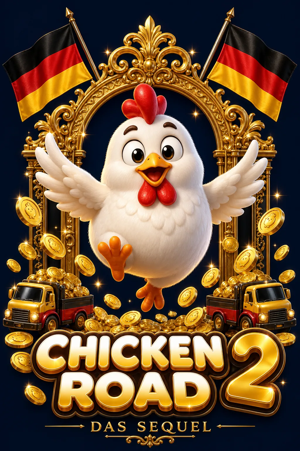 Chicken Road 2 Maskottchen-Illustration - ChickenGame.de