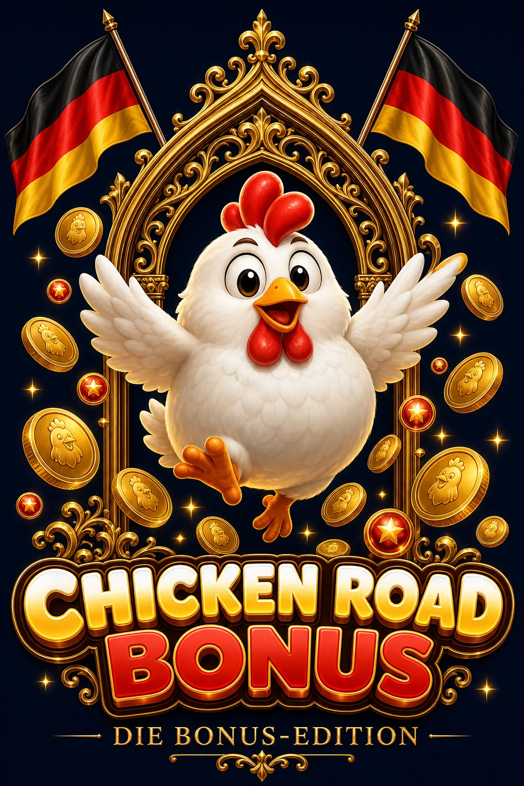 Chicken Road Bonus Maskottchen-Illustration - ChickenGame.de