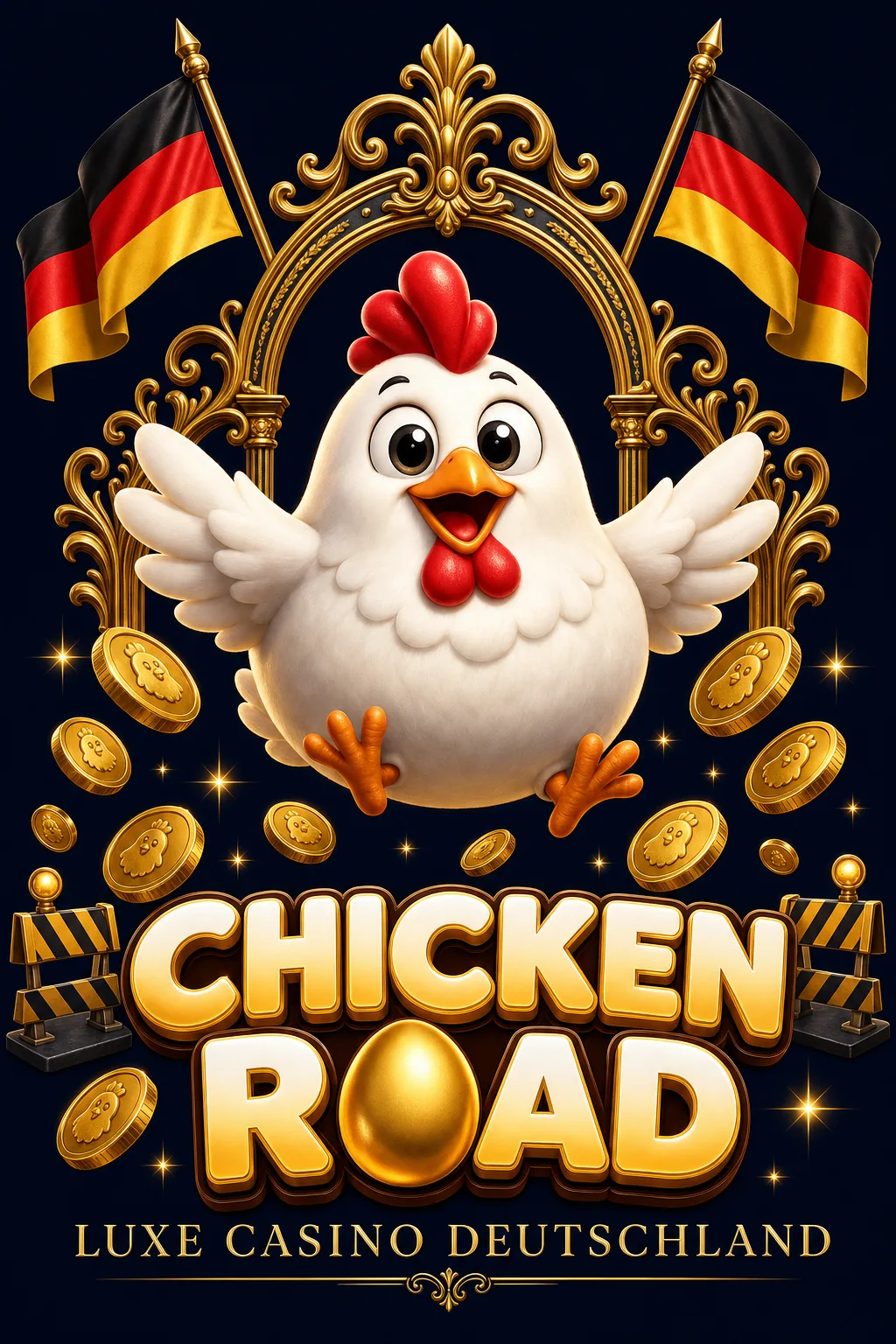 Chicken Road Maskottchen-Illustration - ChickenGame.de