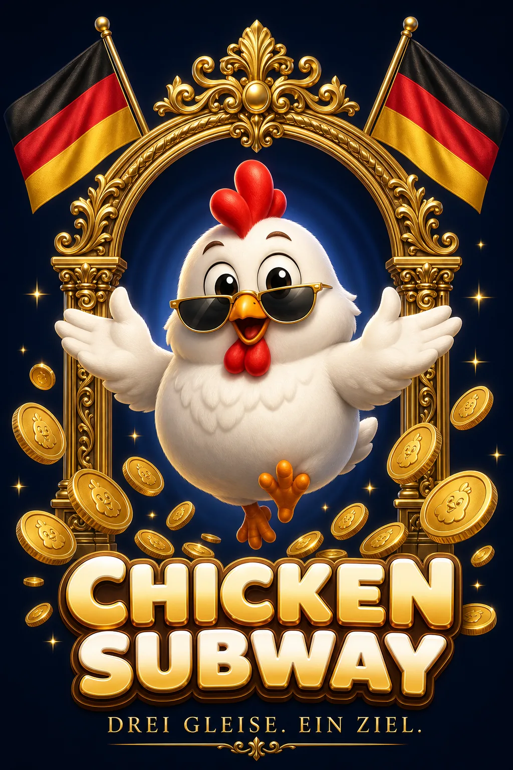 Chicken Subway Maskottchen-Illustration - ChickenGame.de