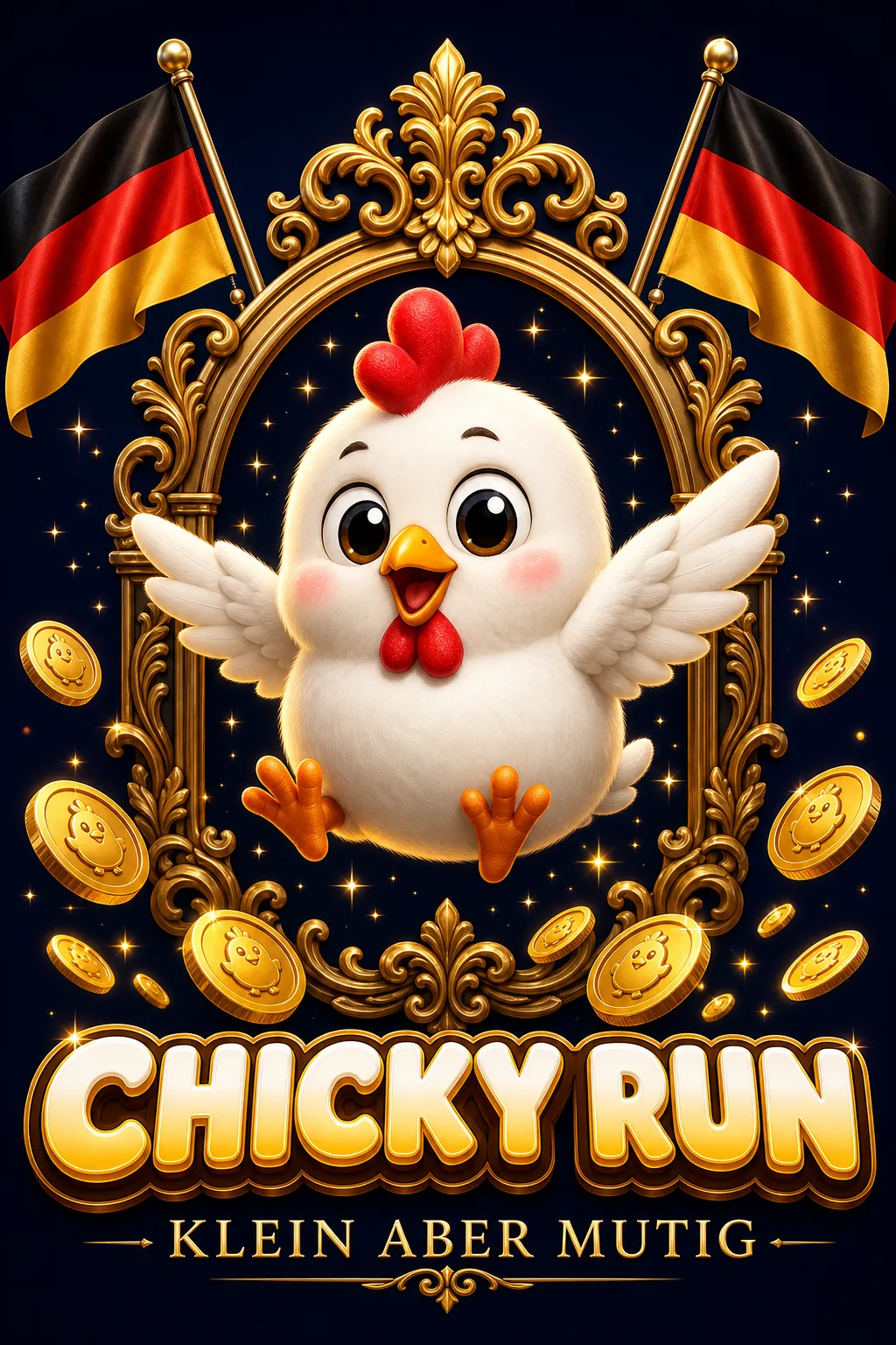 Chicky Run Maskottchen-Illustration - ChickenGame.de