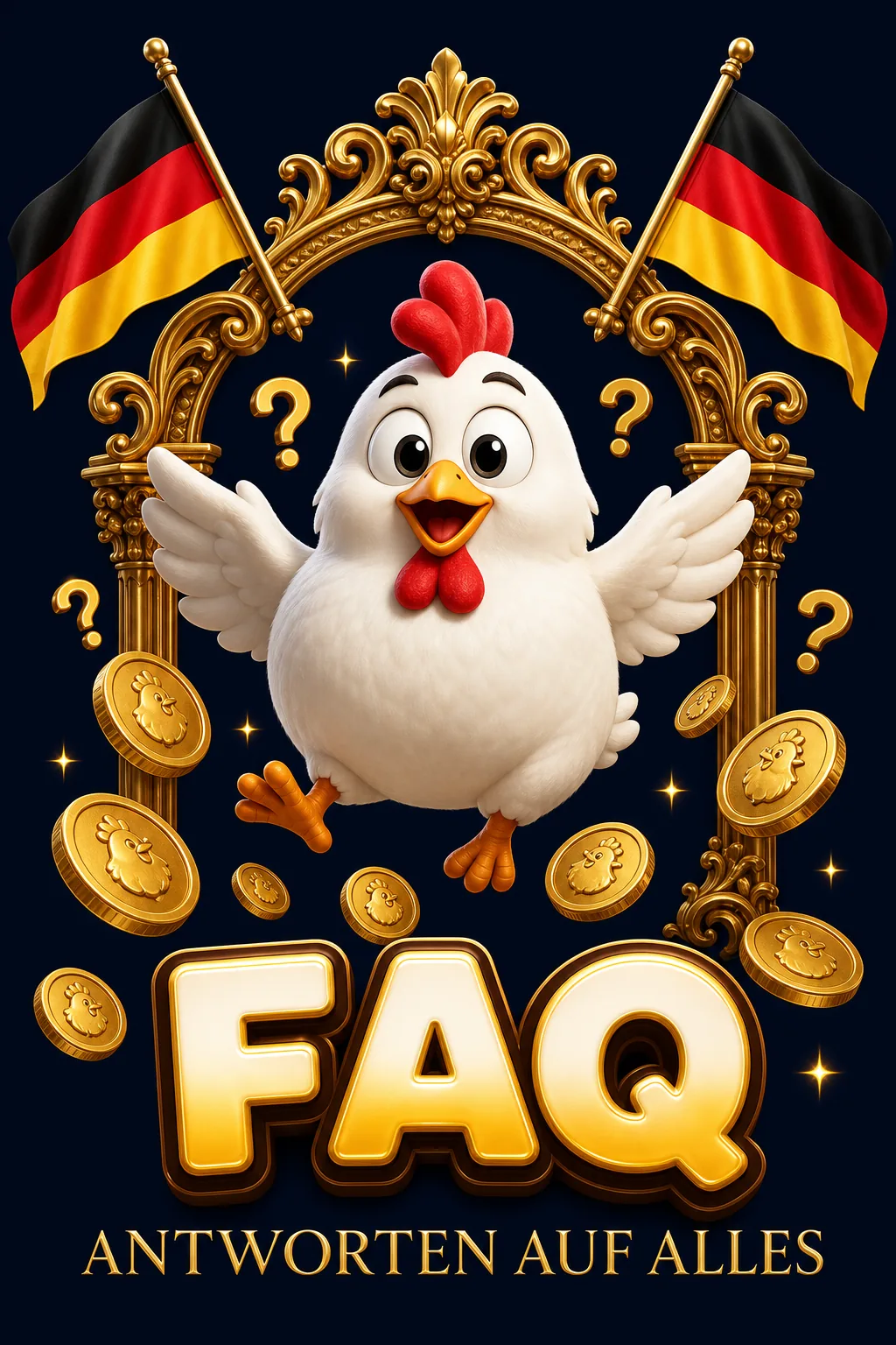 Faq Hero Maskottchen-Illustration - ChickenGame.de
