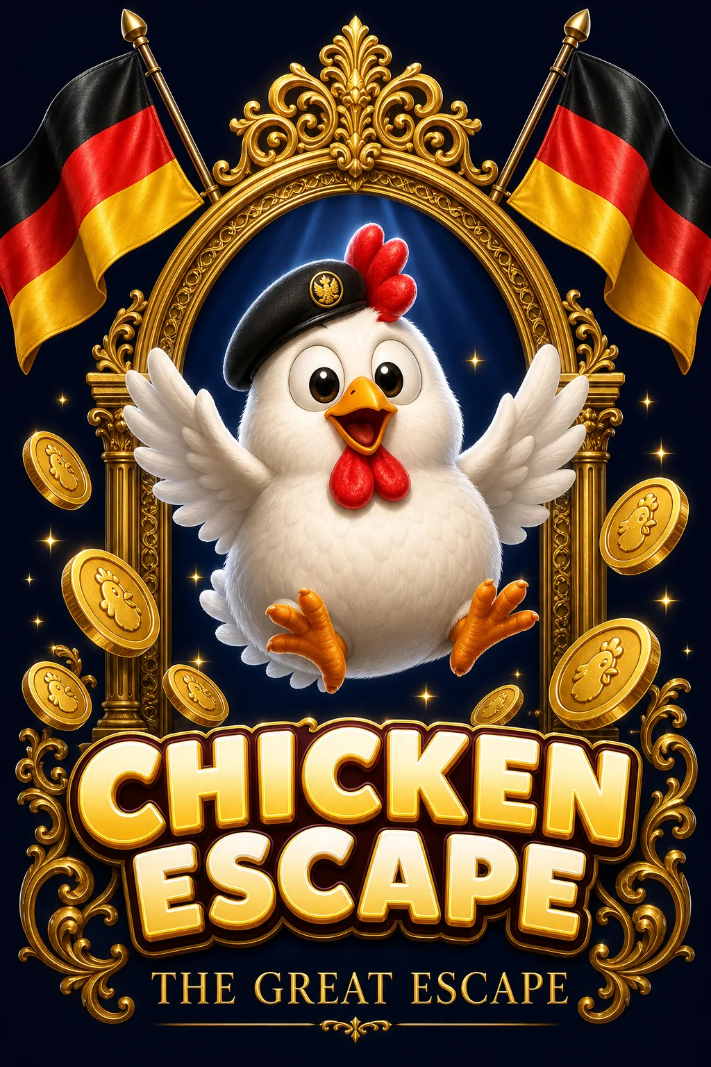 The Great Chicken Escape Maskottchen-Illustration - ChickenGame.de
